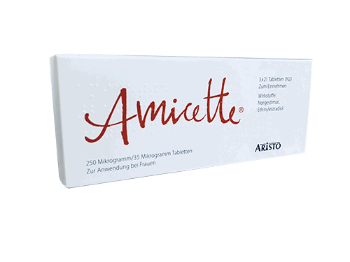 Amicette medication package - prescription treatment available via online consultation