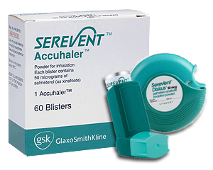 Serevent medication package - prescription treatment available via online consultation