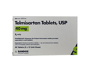 Telmisartan medication package - prescription treatment available via online consultation
