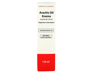 Arachis Oil Enema medication package - prescription treatment available via online consultation