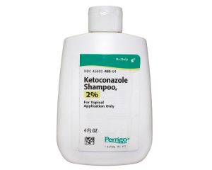 Ketoconazole Shampoo medication package - prescription treatment available via online consultation