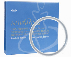 NuvaRing medication package - prescription treatment available via online consultation
