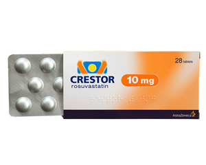 Crestor medication package - prescription treatment available via online consultation